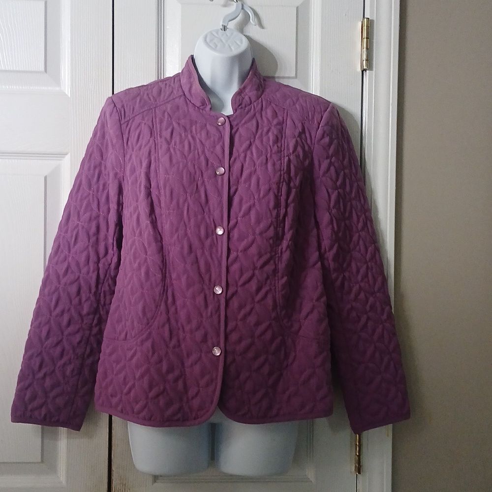 R.Q.T purple quilted lightweight jacket  Sz S EUC